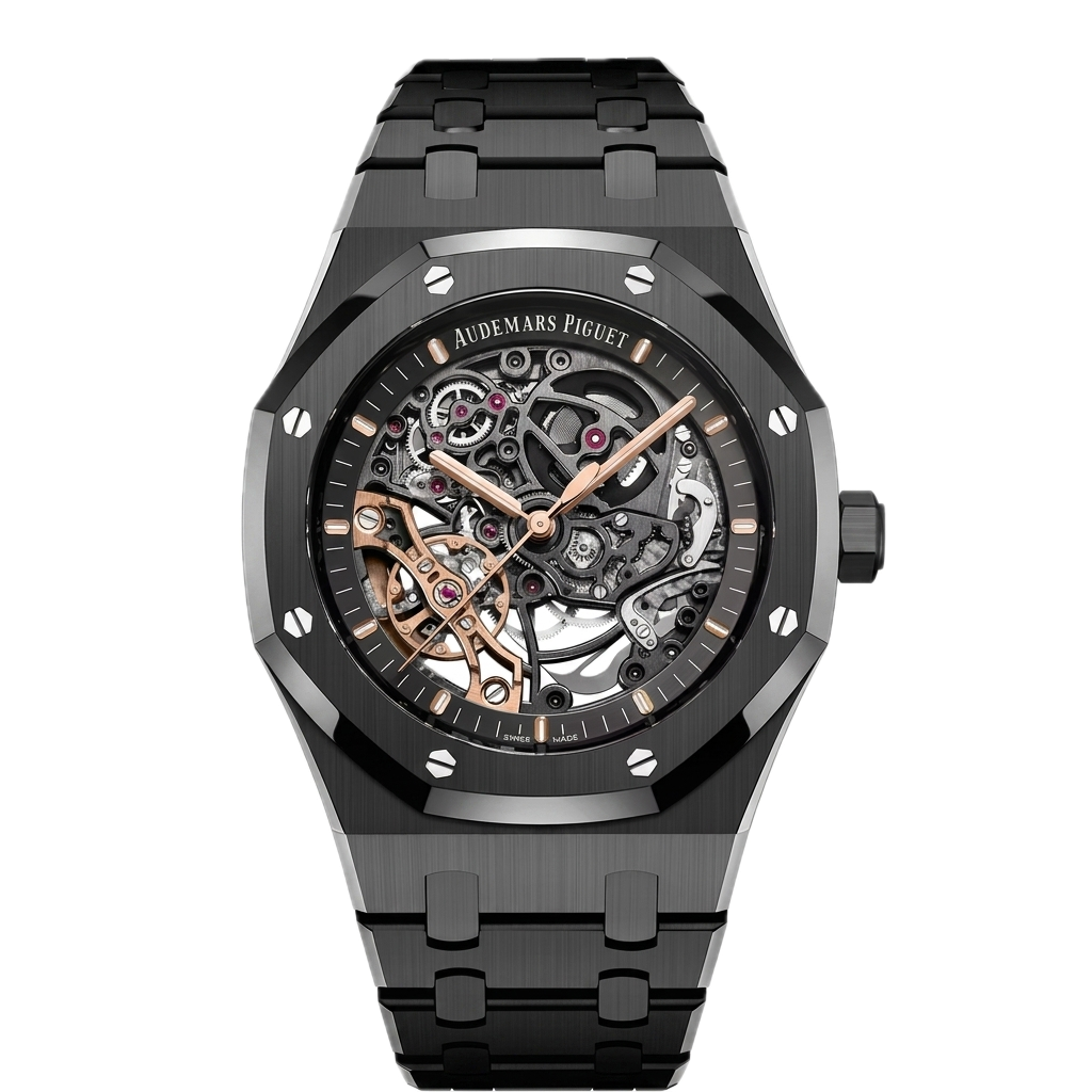 AP -  ROYAL OAK  DOUBLE BALANCE WHEEL BLACK