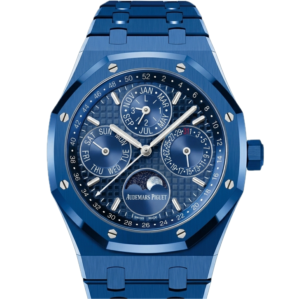 AP -  ROYAL OAK PERPETUAL CALENDAR BLUE