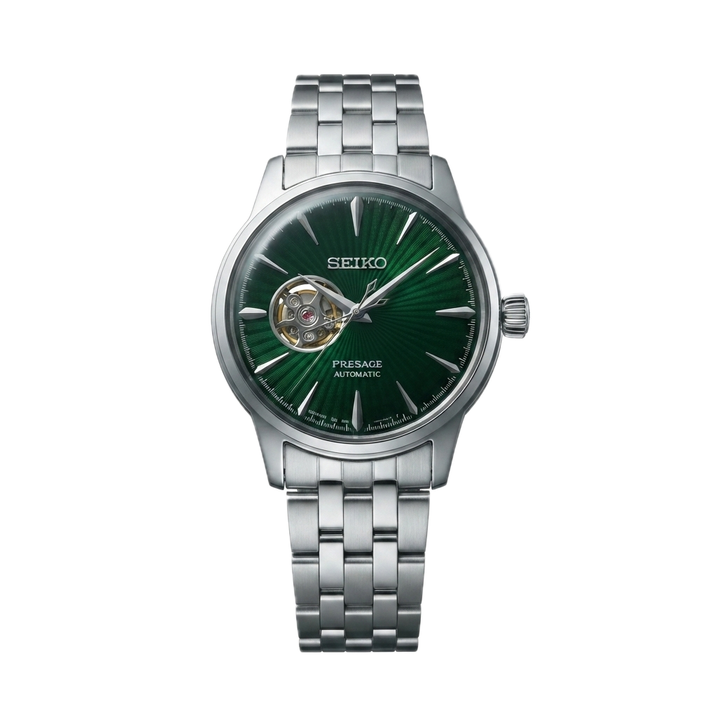 SEIKO PRESAGE AUTOMATIC OPWN HEART SILVER