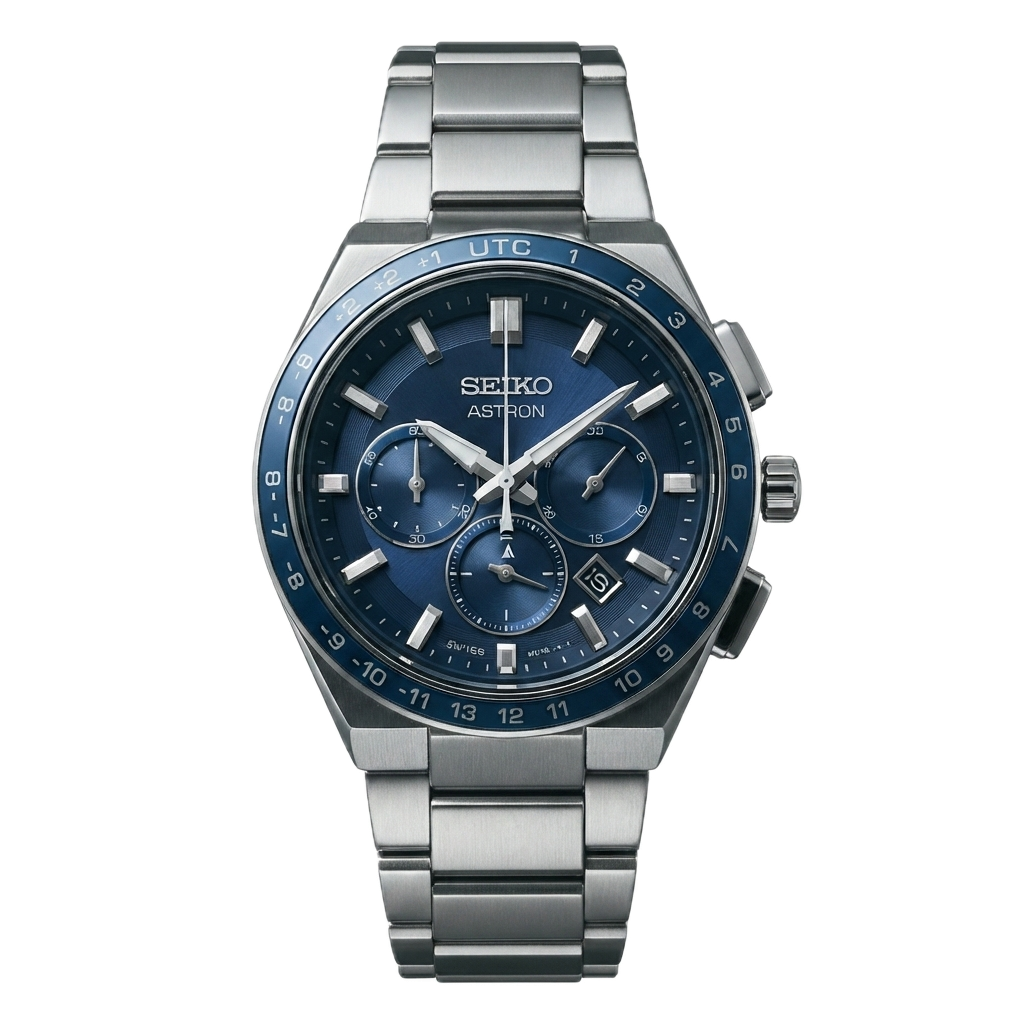SEIKO ASTRON DUAL TONE SILVER BLUE