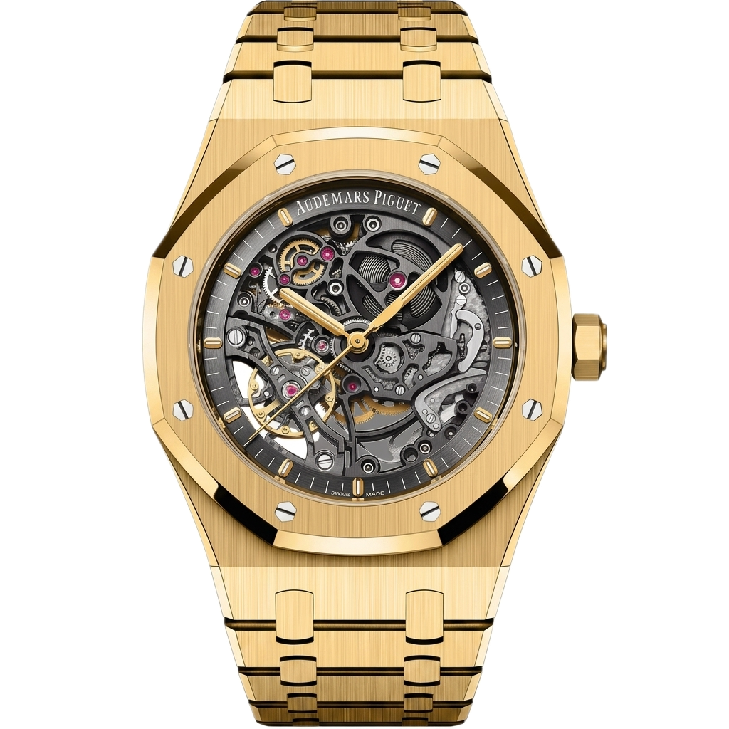 AP -  ROYAL OAK  DOUBLE BALANCE WHEEL GOLD