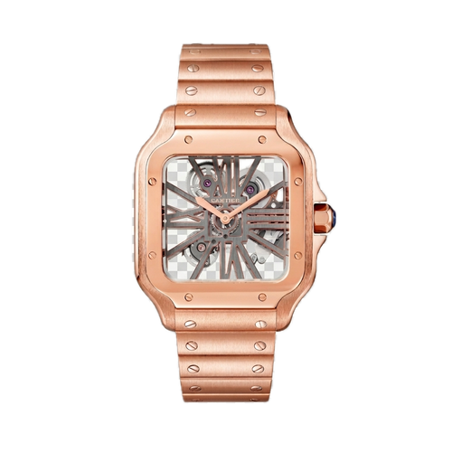 CARTIER SANTOS DE CARTIER SKELETON WATCH - GOLD