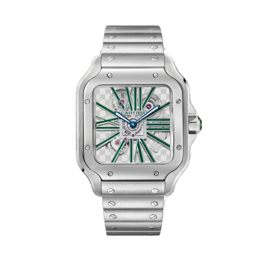 CARTIER SANTOS DE CARTIER SKELETON WATCH - SILVER
