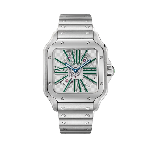 CARTIER SANTOS DE CARTIER SKELETON WATCH - SILVER