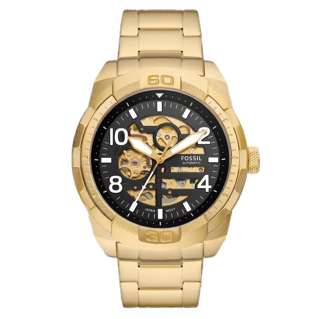 FOSSIL BROWNSMAN AUTOMATIC GOLD TONE STAINLESS STEEL