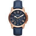 FOSSIL GRANT CRONOGRAPH NAVY LEATHER
