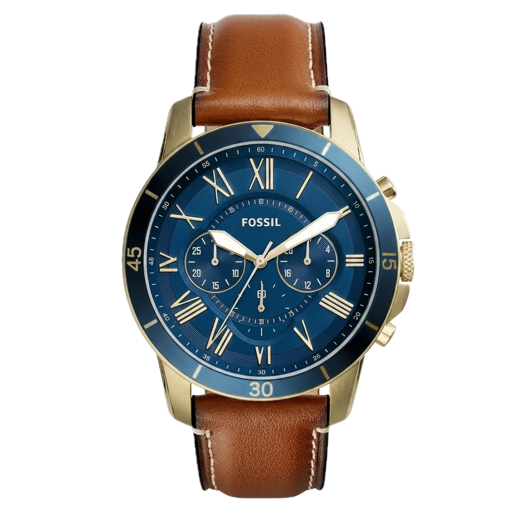 FOSSIL GRANT SPORT CRONOGRAPH LUGGAGE LEATHER