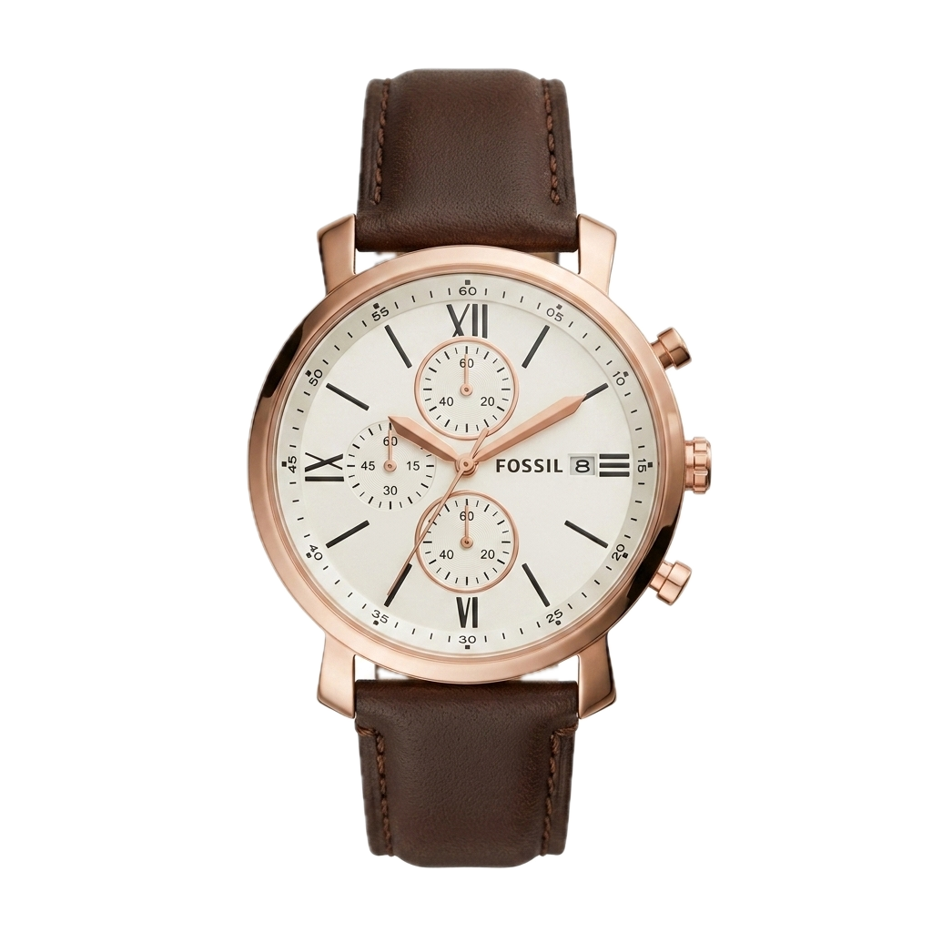 FOSSIL GRANT CHRONOGRAPH BROWN LEATHER WATCH
