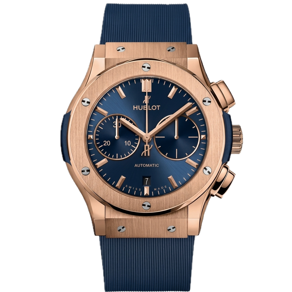 HUBLOT CLASSIC FUSION CHRONOGRAP KING GOLD BLUE