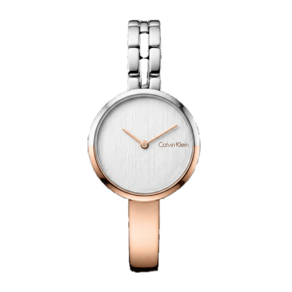 CALVIN KLIEN WOMEN ROUND DUAL TONE WATCH