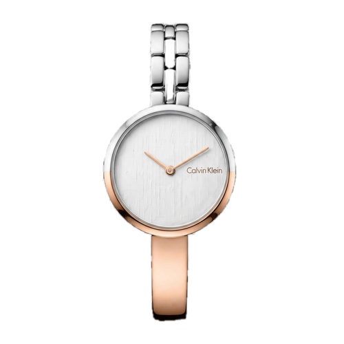 CALVIN KLIEN WOMEN ROUND DUAL TONE WATCH