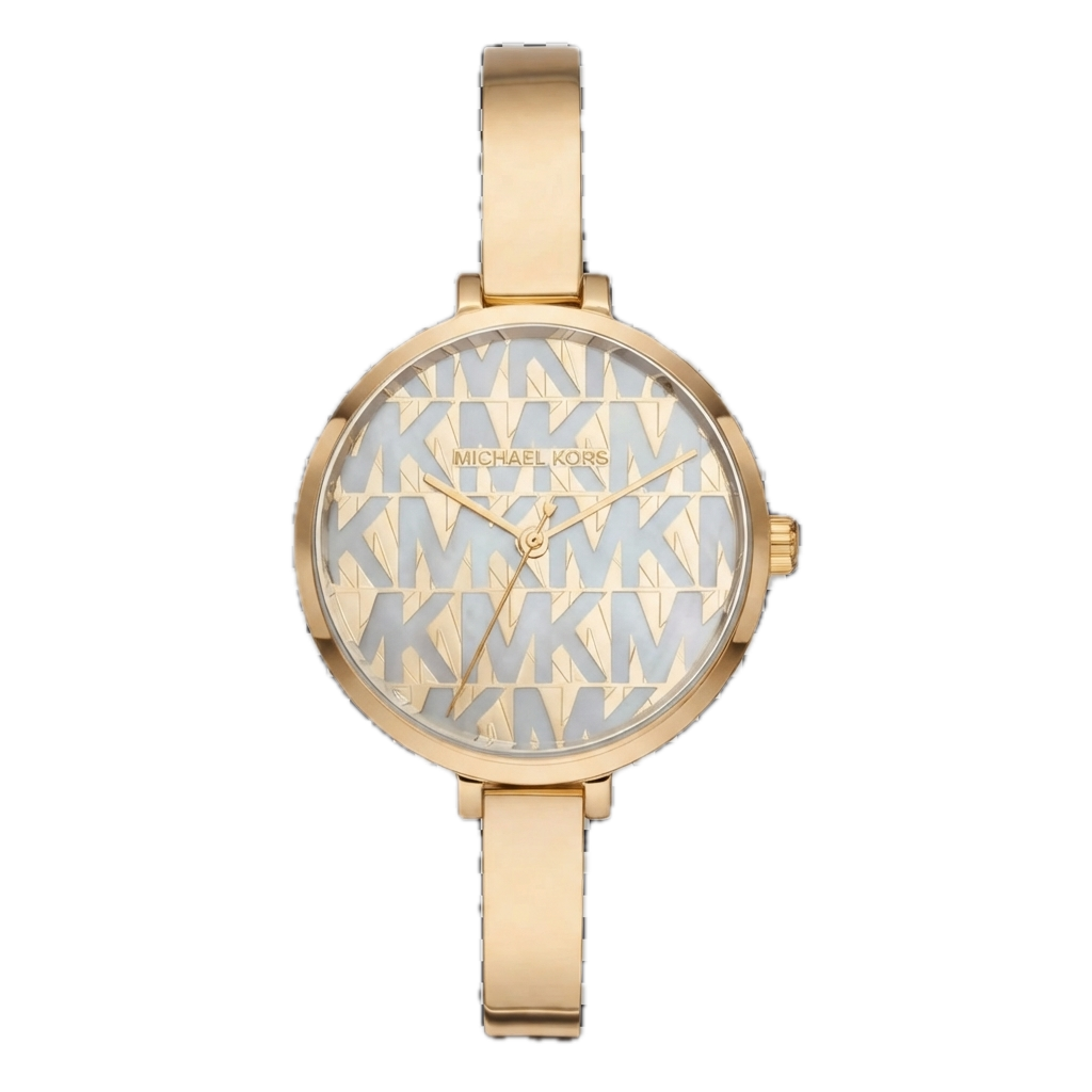 MICHAEL KORS NAIA GOLD-TONE LOGO WATCH
