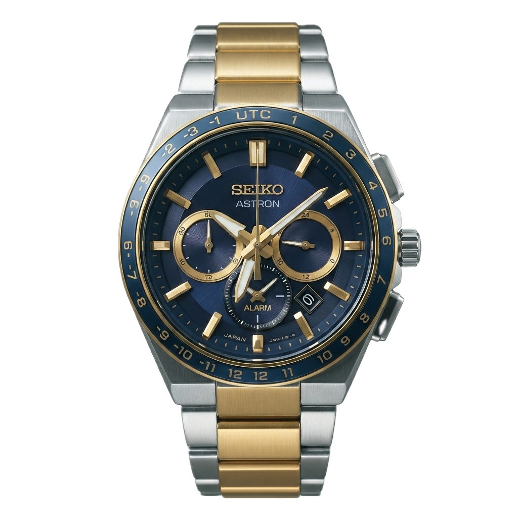SEIKO ASTRON DUAL TONE GOLD BLUE