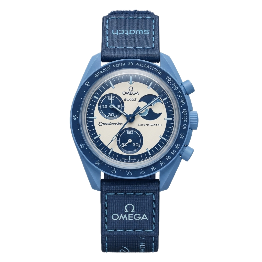 SWATCH X OMEGA BIOCERAMIC MOONSWATCH MISSION TO THE SUPER BLUE MOONPHASE