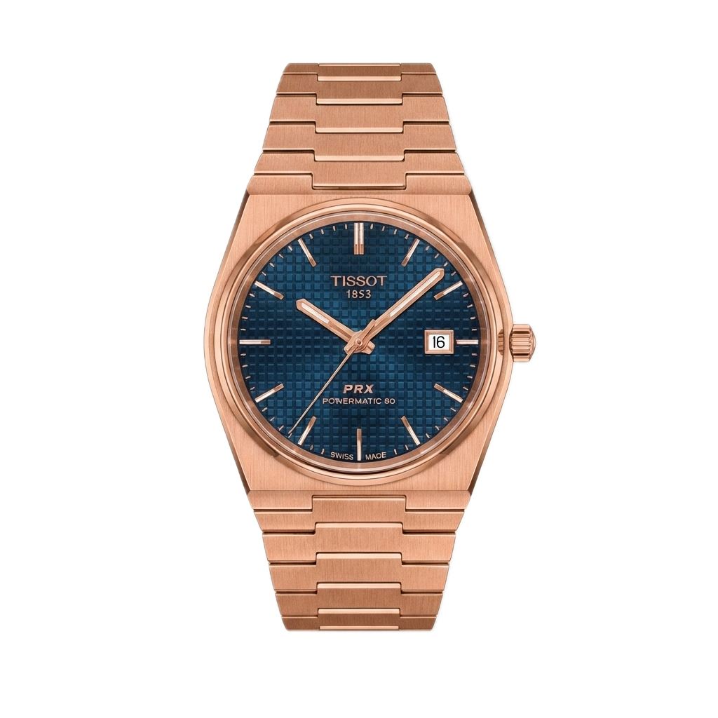 TISSOT PRX 1853 POWERMATIC GOLD BLUE