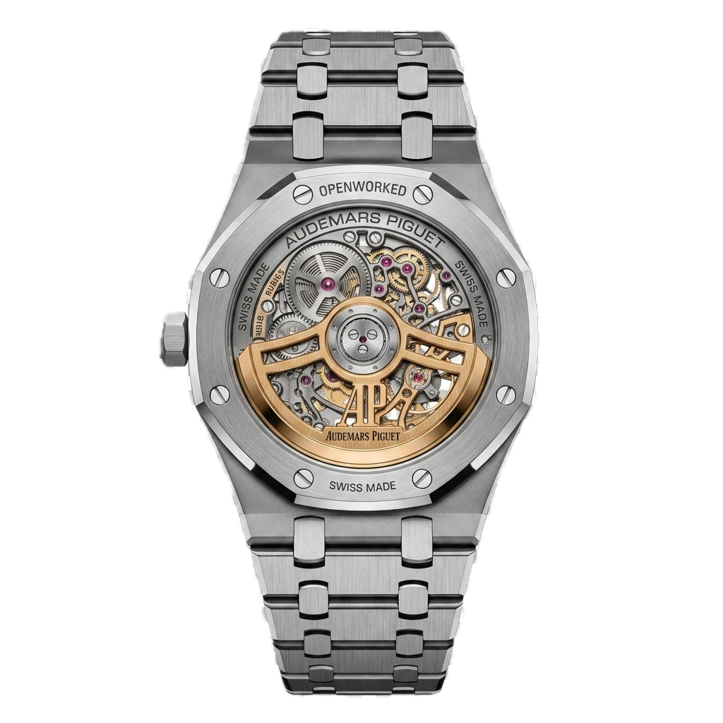 AP -  ROYAL OAK  DOUBLE BALANCE WHEEL SILVER