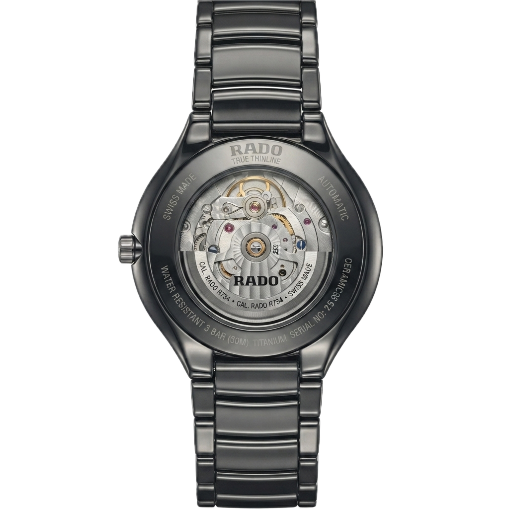 RADO TRUE ROUND AUTOMATIC OPEN HEART - BLACK GREEN