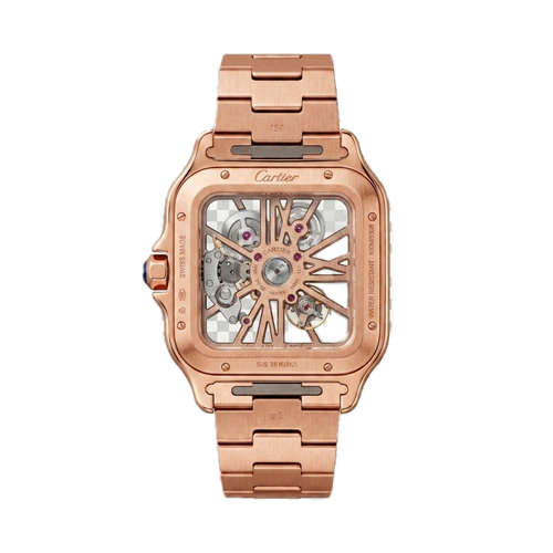 CARTIER SANTOS DE CARTIER SKELETON WATCH - GOLD
