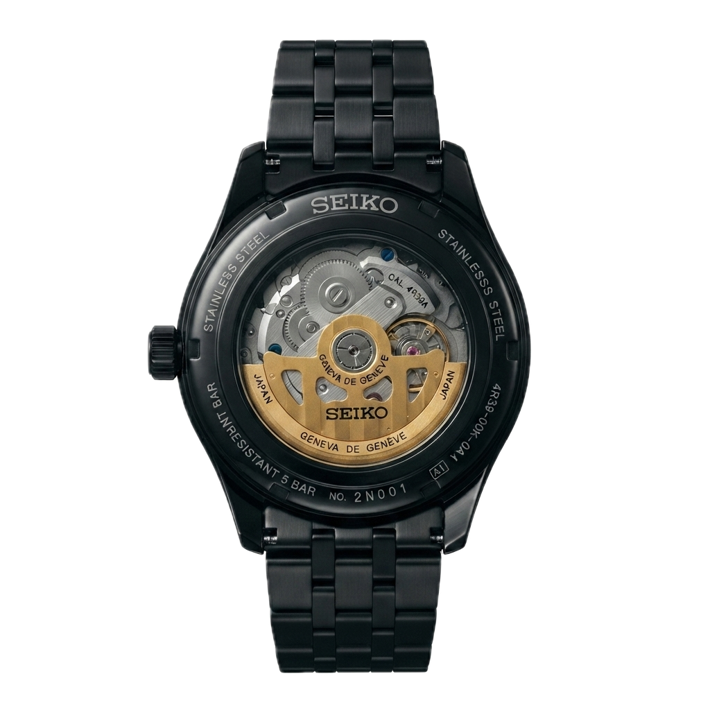 SEIKO PRESAGE AUTOMATIC OPWN HEART BLACK