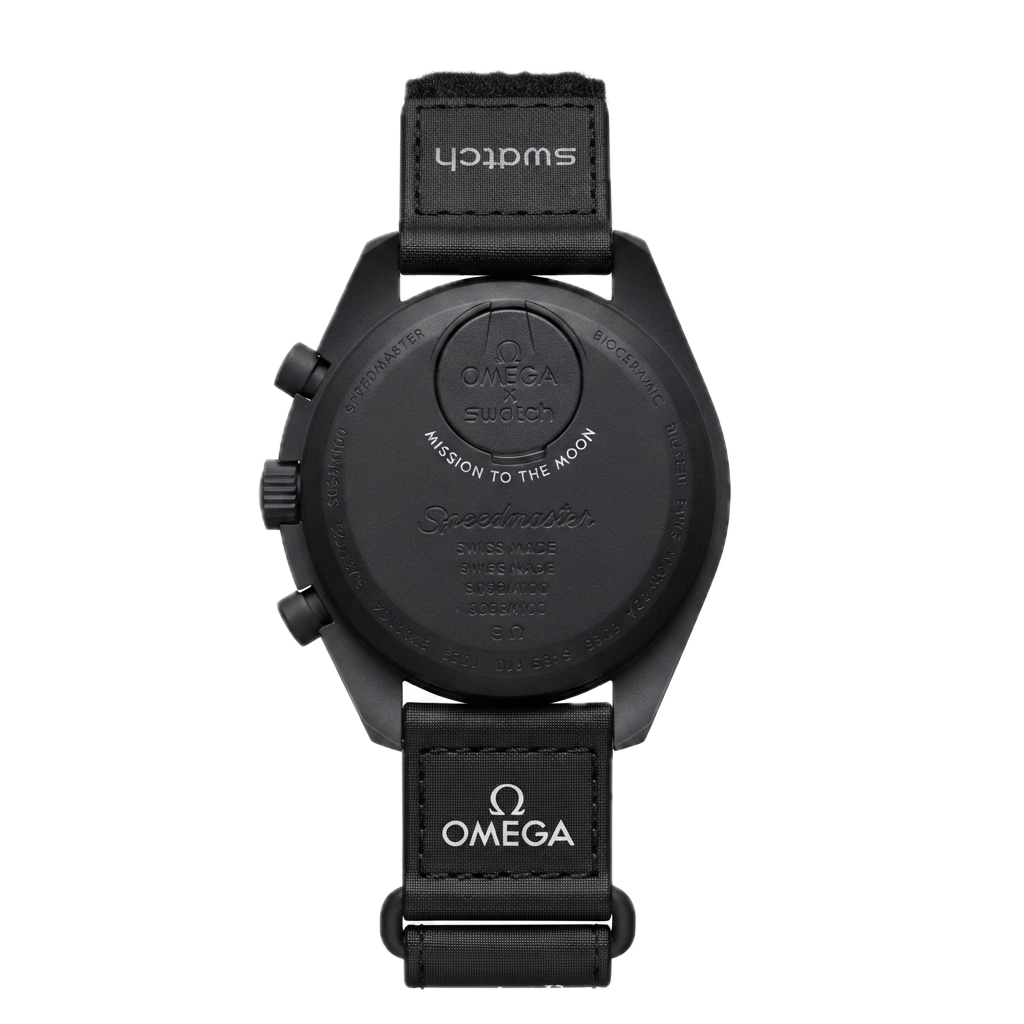 SWATCH X OMEGA BIOCERAMIC MOONSWATCH MISSION TO MOONPHASE SNOOPY BLACK