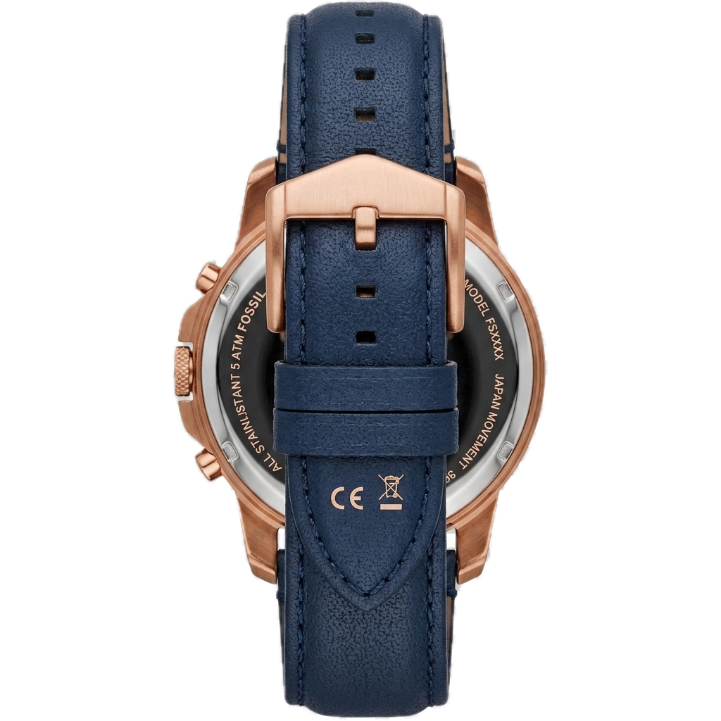 FOSSIL GRANT CRONOGRAPH NAVY LEATHER