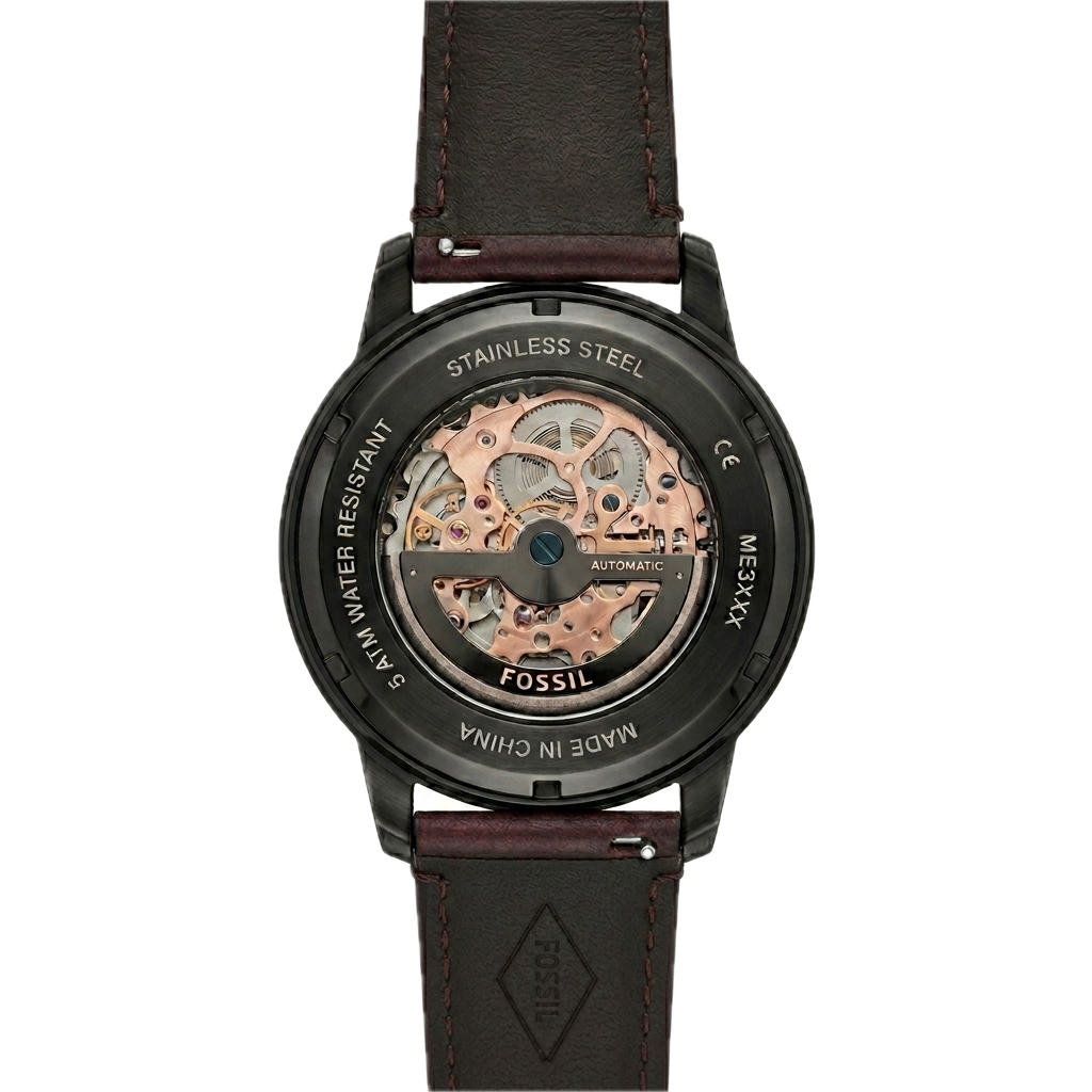 FOSSIL TOWNSMAN AUTOMATIC DARK BROWN LEATHER