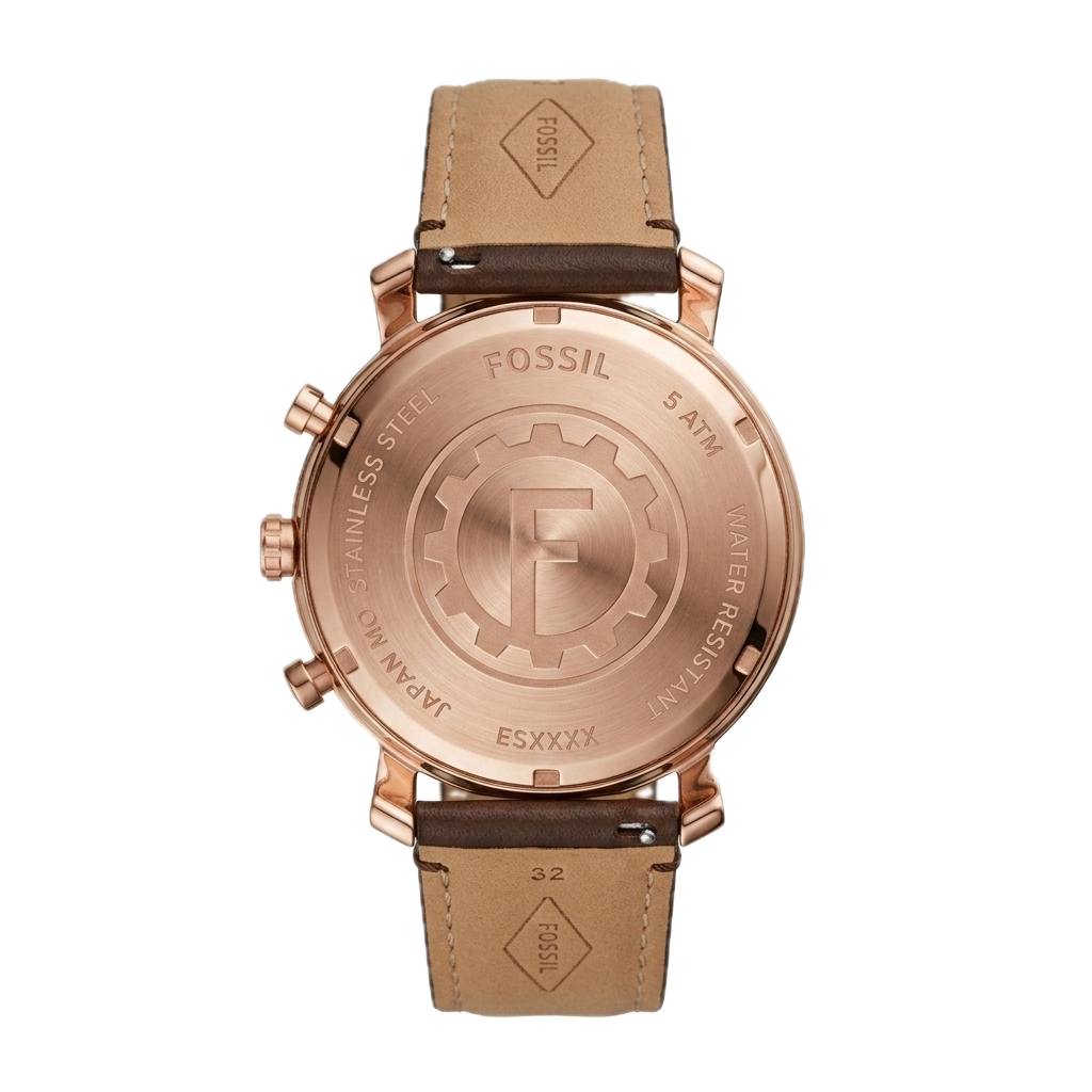 FOSSIL GRANT CHRONOGRAPH BROWN LEATHER WATCH