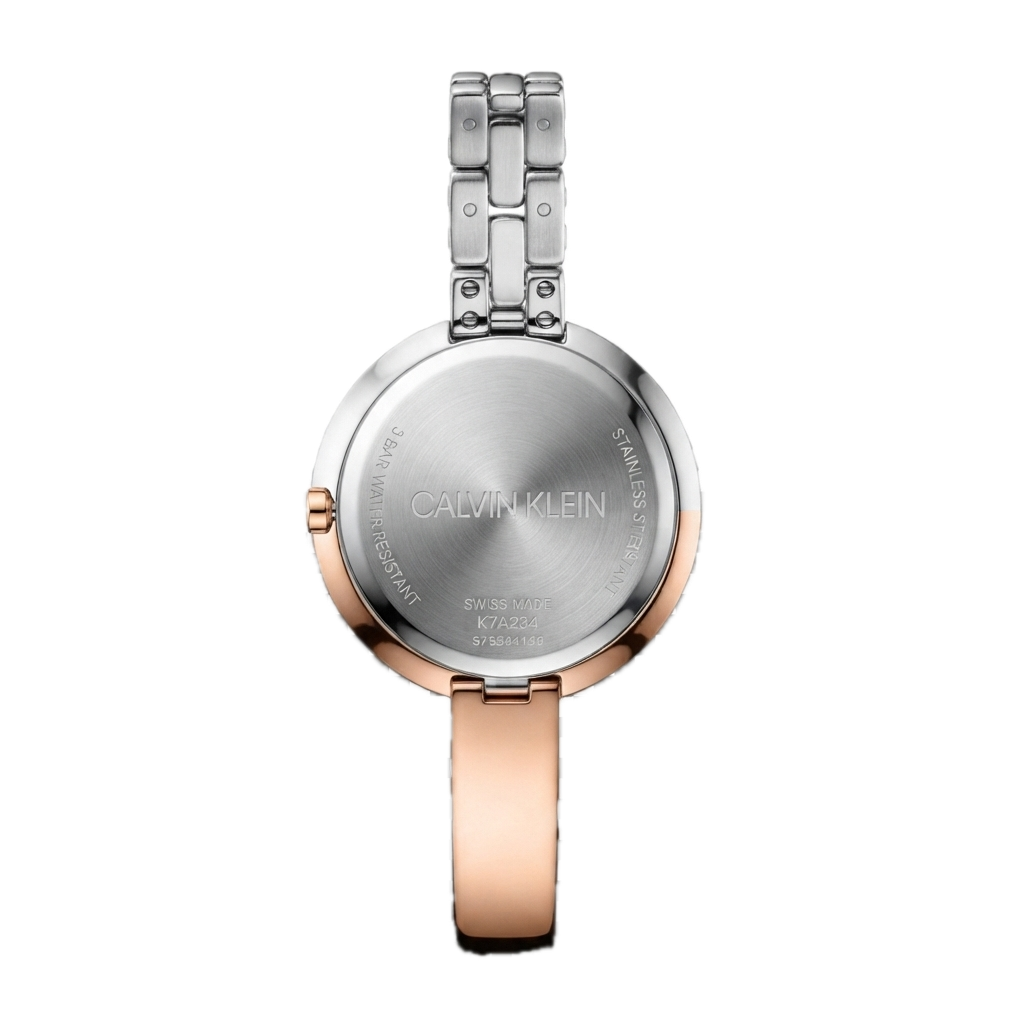 CALVIN KLIEN WOMEN ROUND DUAL TONE WATCH