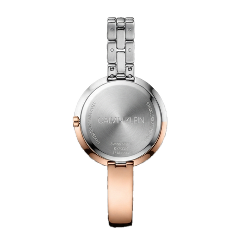 CALVIN KLIEN WOMEN ROUND DUAL TONE WATCH