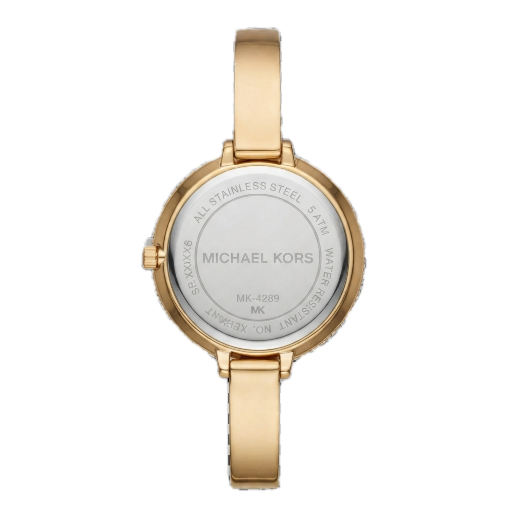 MICHAEL KORS NAIA GOLD-TONE LOGO WATCH