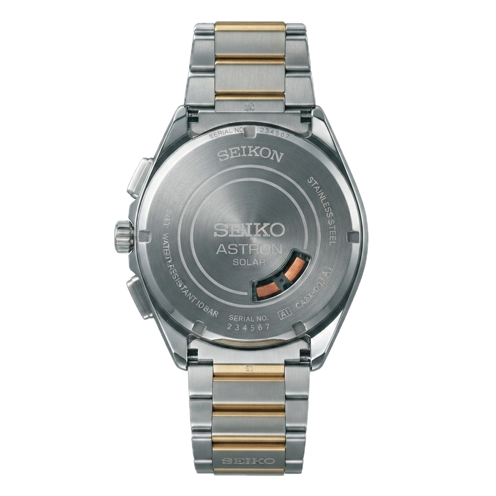 SEIKO ASTRON DUAL TONE GOLD BLUE