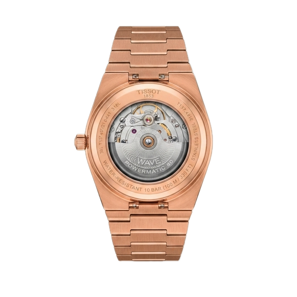 TISSOT PRX 1853 POWERMATIC GOLD BLUE