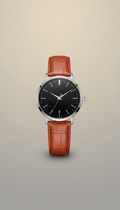 Sapphire Crystal Leather Dress Watch
