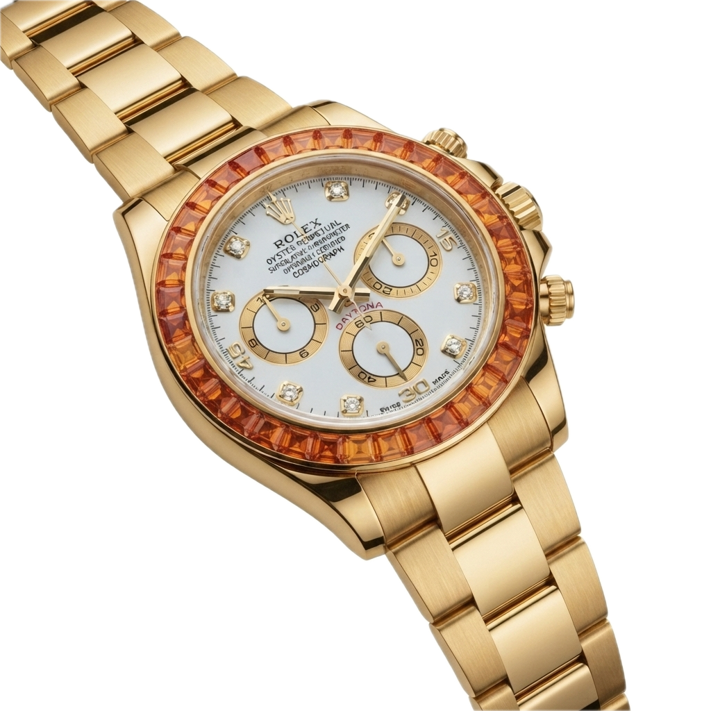 ROLEX DAYTONA COMOGRAPH BLUE SAPPHIRE - ORANGE SHAPPHIRE
