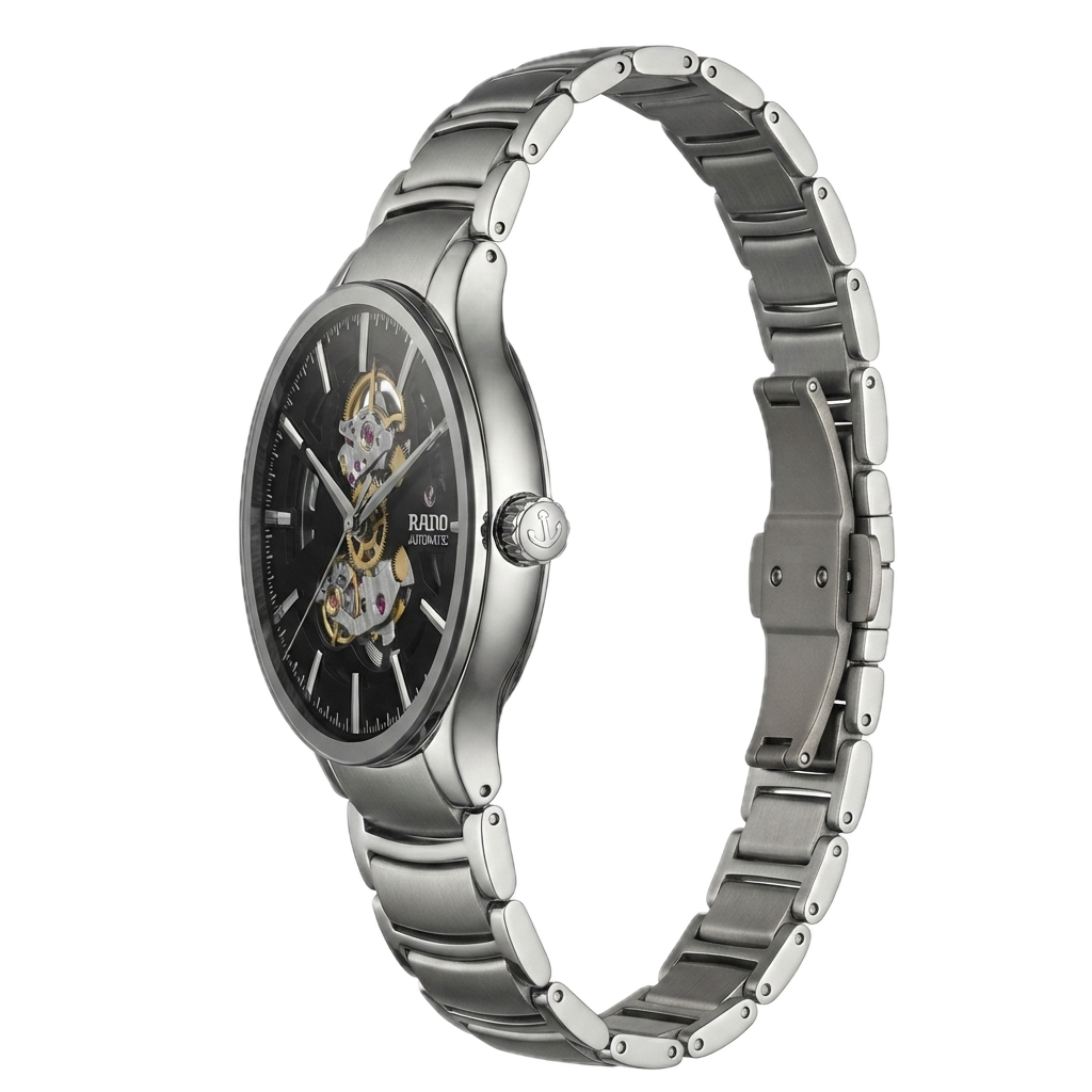 RADO TRUE ROUND AUTOMATIC OPEN HEART - SILVER BLACK