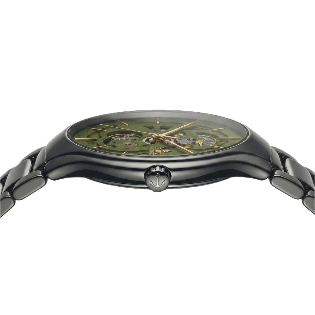 RADO TRUE ROUND AUTOMATIC OPEN HEART - BLACK GREEN