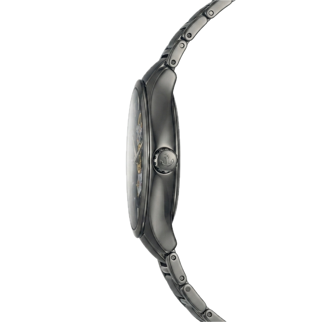 RADO TRUE ROUND AUTOMATIC OPEN HEART - FULL BLACK