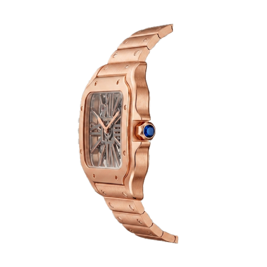 CARTIER SANTOS DE CARTIER SKELETON WATCH - GOLD