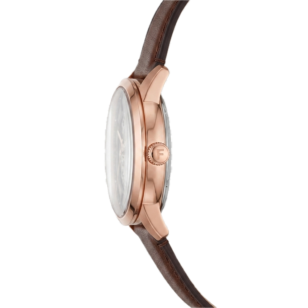FOSSIL TOWNSMAN AUTOMATIC BROWN LEATHER WATCH