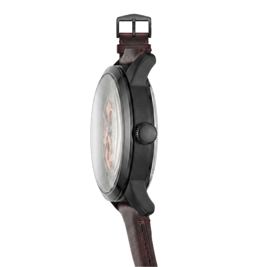 FOSSIL TOWNSMAN AUTOMATIC DARK BROWN LEATHER