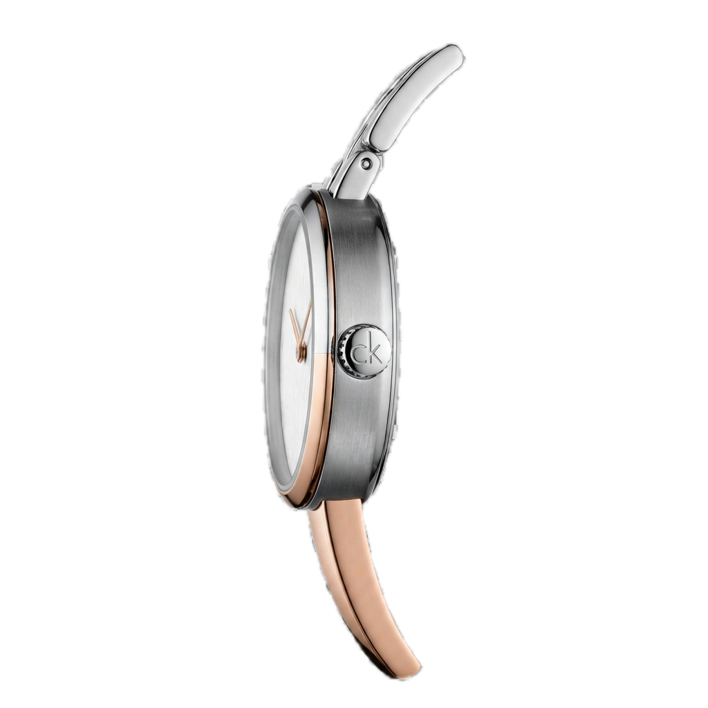 CALVIN KLIEN WOMEN ROUND DUAL TONE WATCH