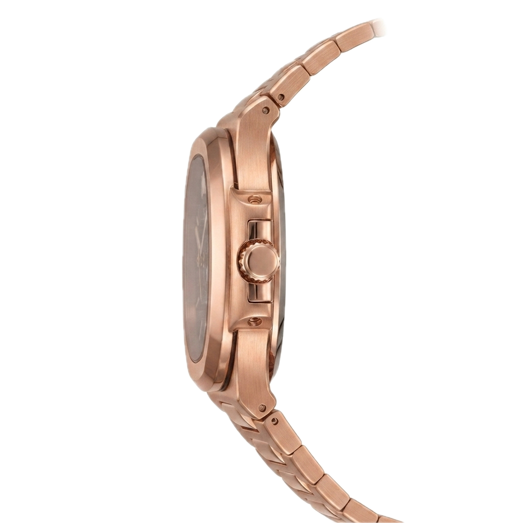 SEIKO MOD NAUTILUS SILVER GOLD BROWN