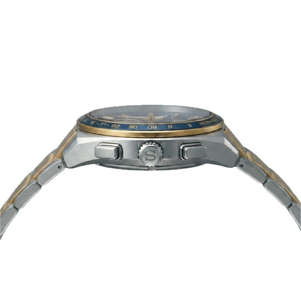 SEIKO ASTRON DUAL TONE GOLD BLUE