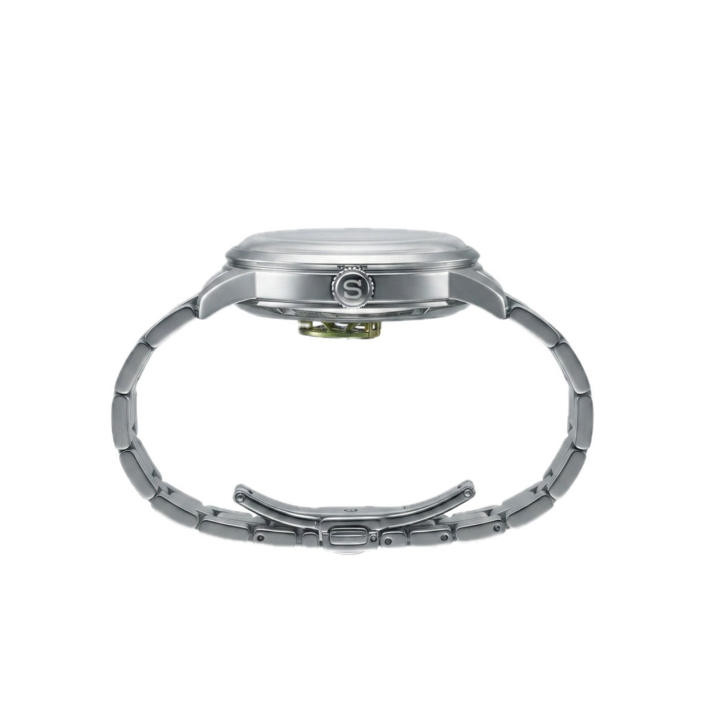 SEIKO PRESAGE AUTOMATIC OPWN HEART SILVER WHITE