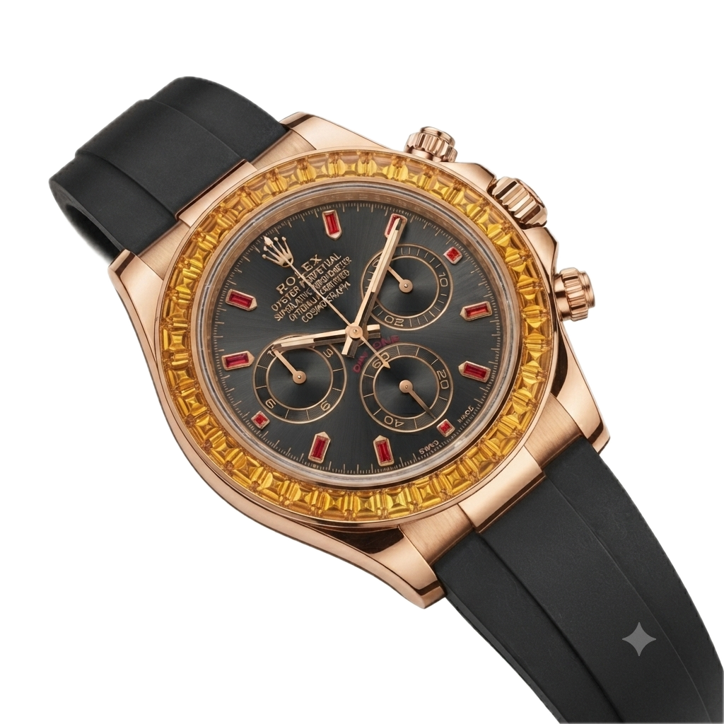 ROLEX DAYTONA COMOGRAPH ORANGE SAPPHIRE – OYSTER FLEX