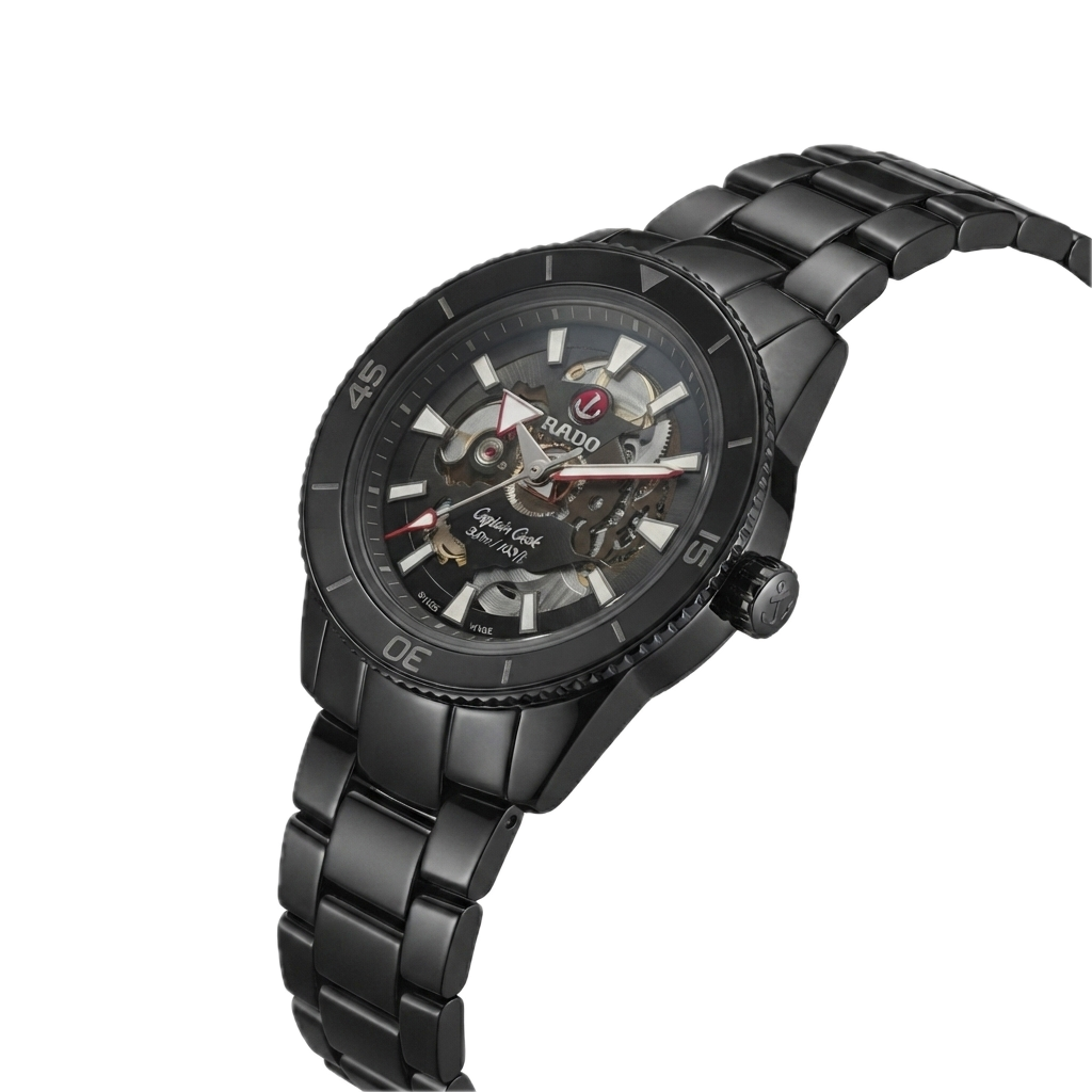 RADO CAPTAIN COOK SKELETON - BLACK SILVER
