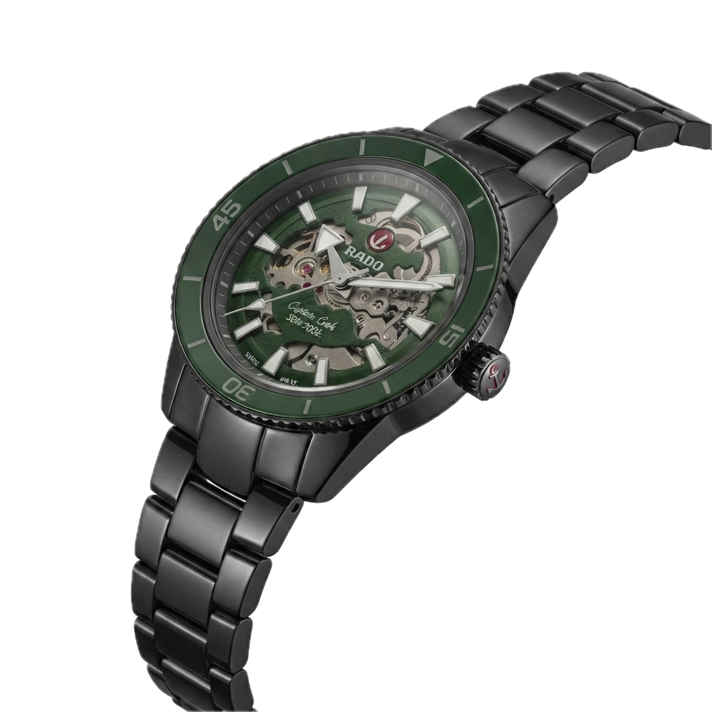 RADO CAPTAIN COOK SKELETON - BLACK GREEN