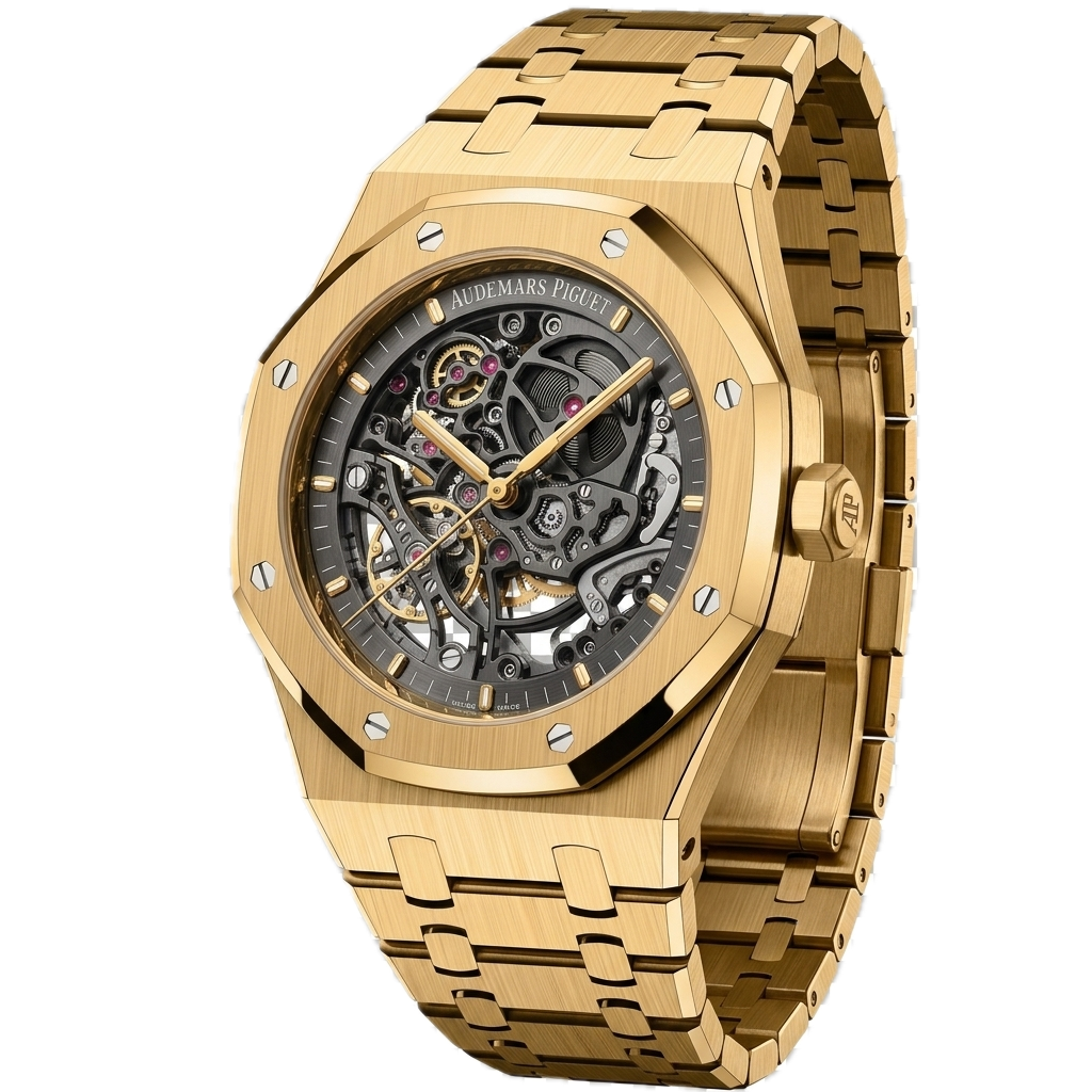 AP -  ROYAL OAK  DOUBLE BALANCE WHEEL GOLD