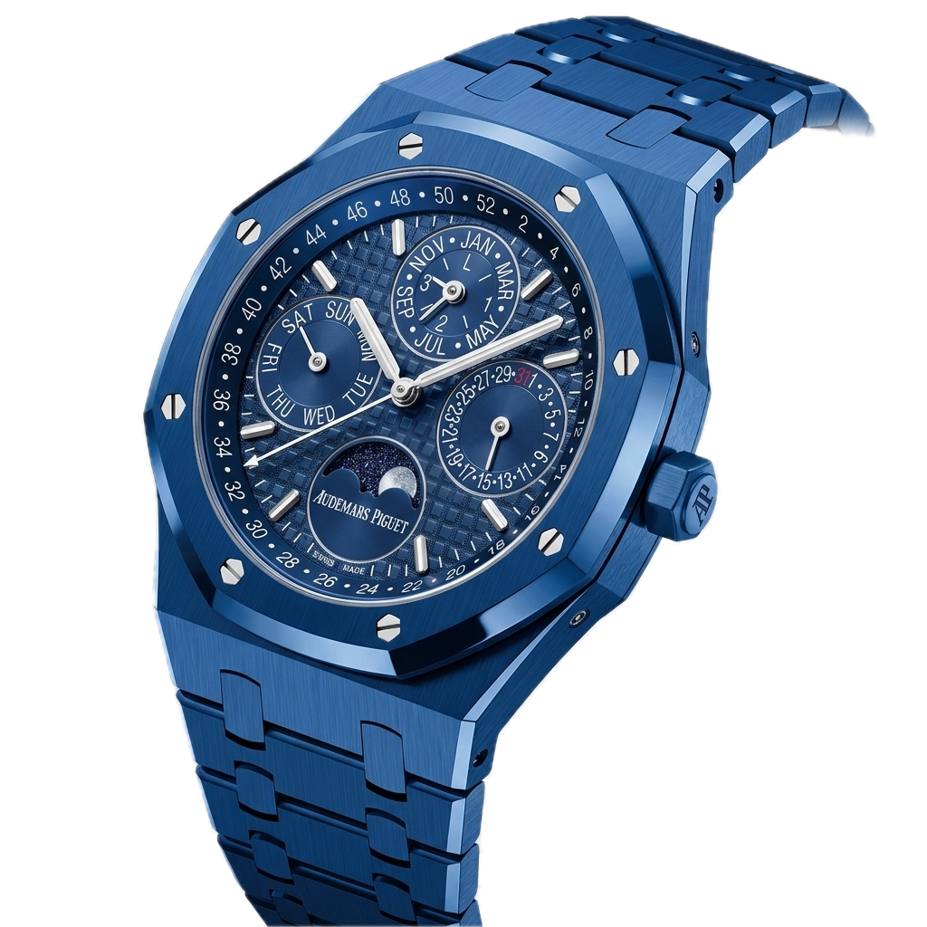 AP -  ROYAL OAK PERPETUAL CALENDAR BLUE