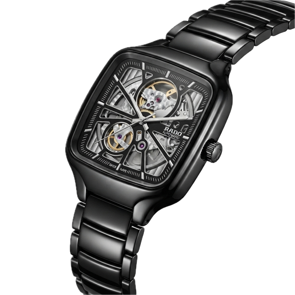 RADO True Square Automatic Open Heart (BLACK)